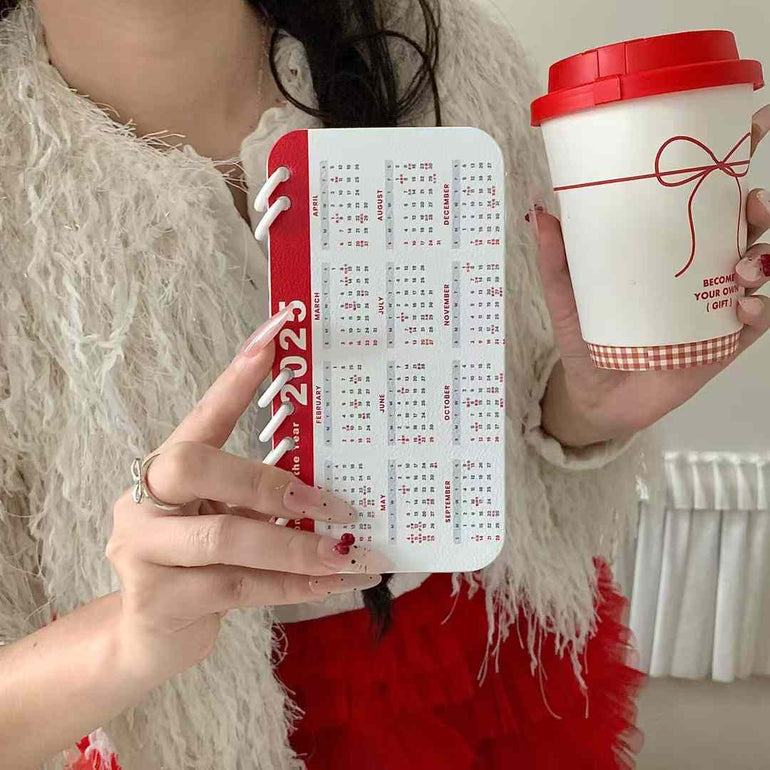 Calender Diary Style Flip Case For iPhone