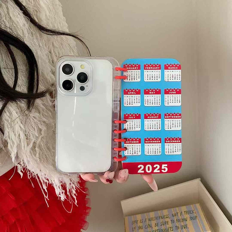 Calender Diary Style Flip Case For iPhone