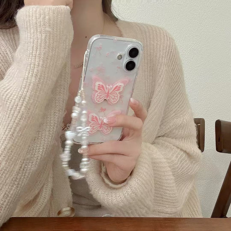 Butterfly Bow Silicon Case For iPhone With Cute Charm