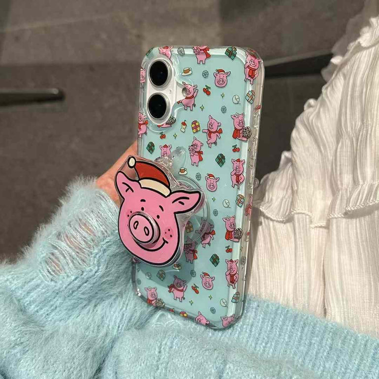 Piggy Party Silicon Case For iPhone With Piggy Holder