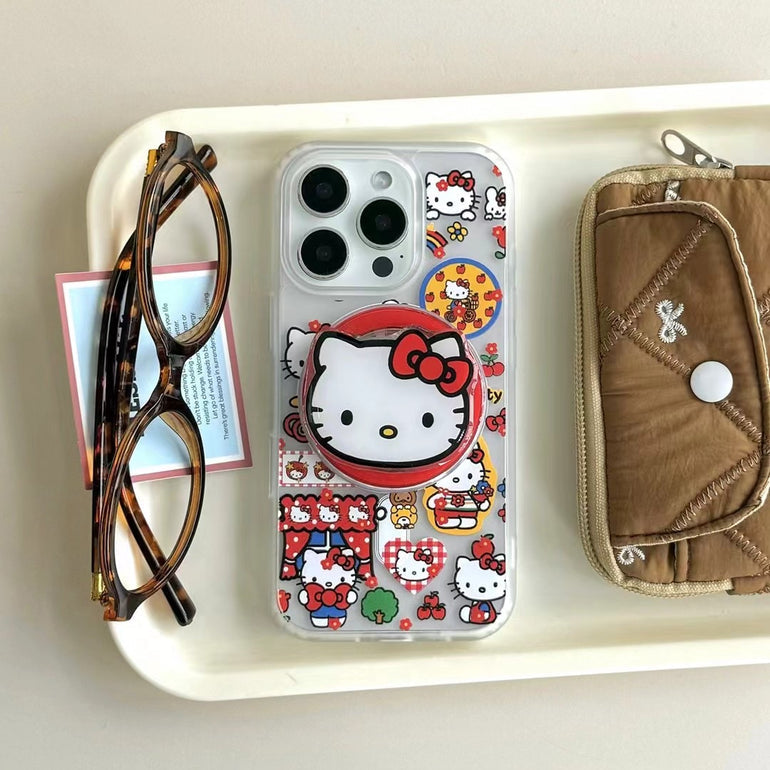 Kitty Silicon Magsafe iPhone Case With Magsafe Removable Holder