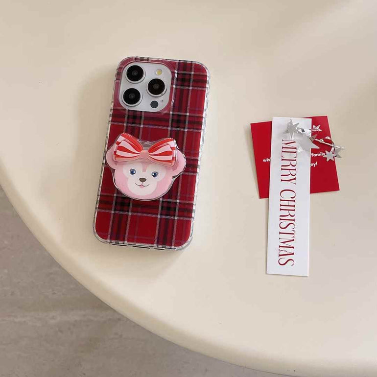 Cute Cartoon Checkered Case For iPhone