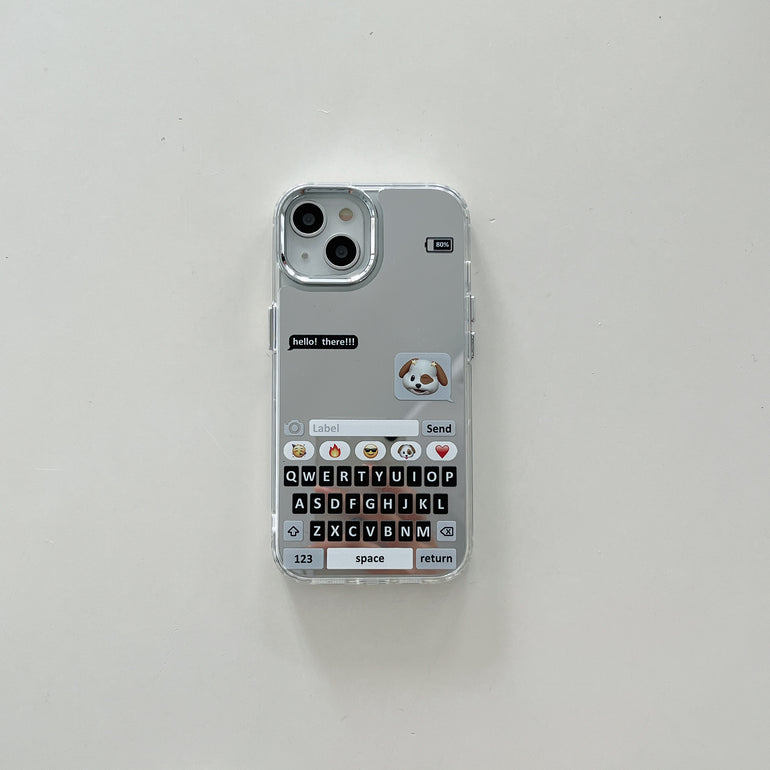 Hello! There Designer Chatbox Mirror Case for iPhone