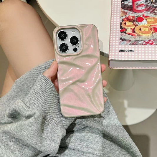Paper Crush Silicon Case For iPhone ( Pebble )