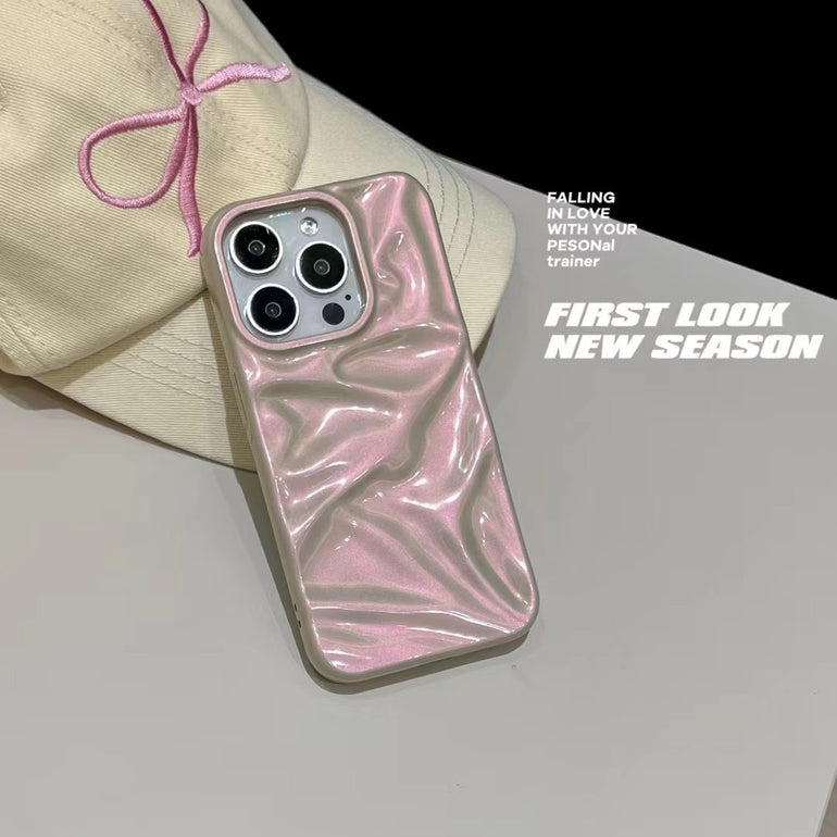 Paper Crush Silicon Case For iPhone ( Pebble )