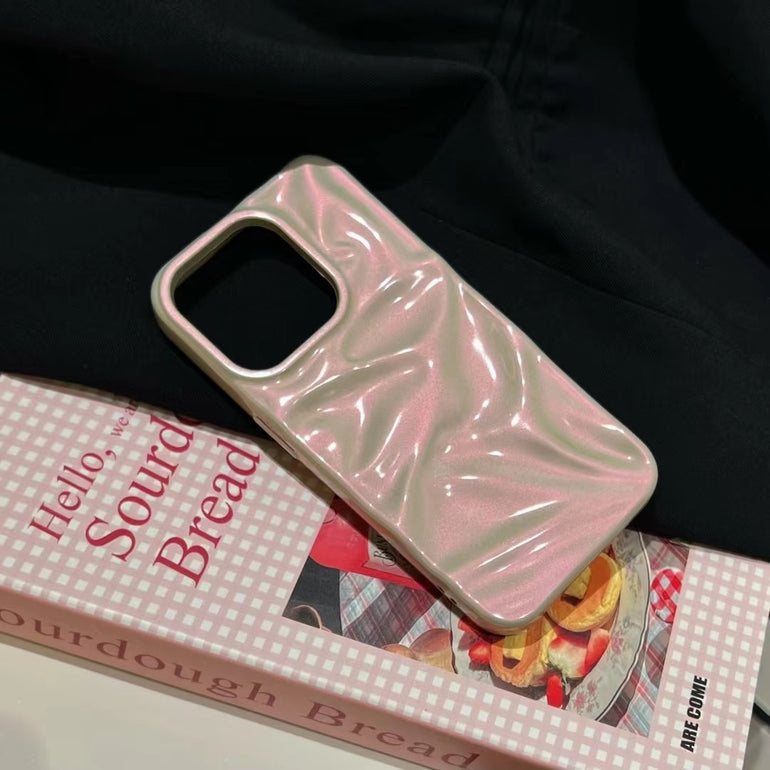 Paper Crush Silicon Case For iPhone ( Pebble )