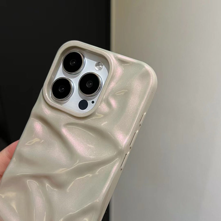 Paper Crush Silicon Case For iPhone ( Pebble )