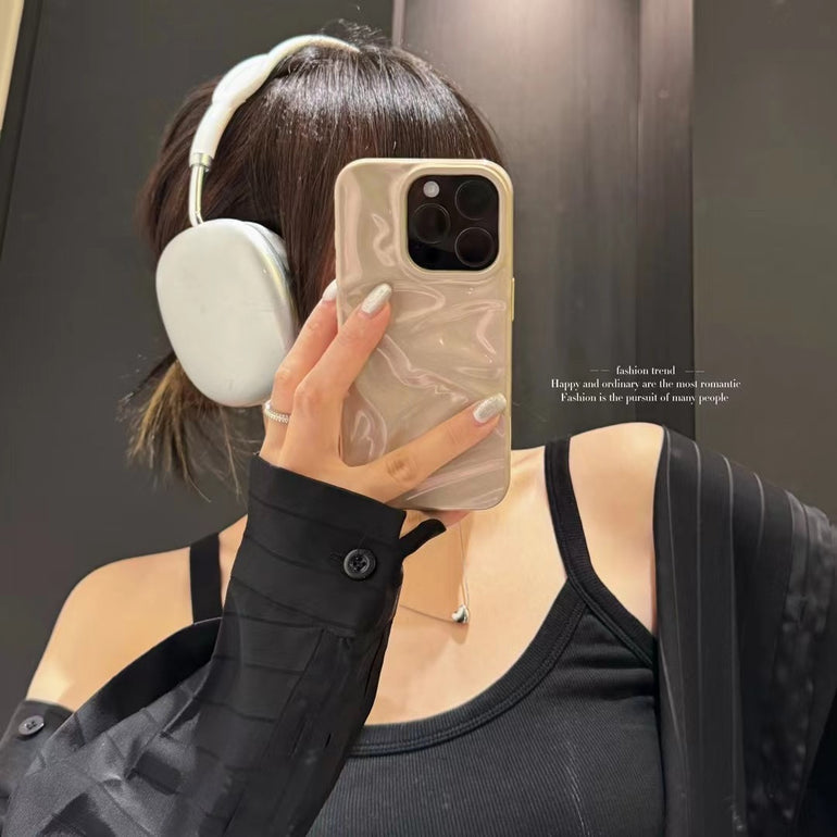 Paper Crush Silicon Case For iPhone ( Pebble )