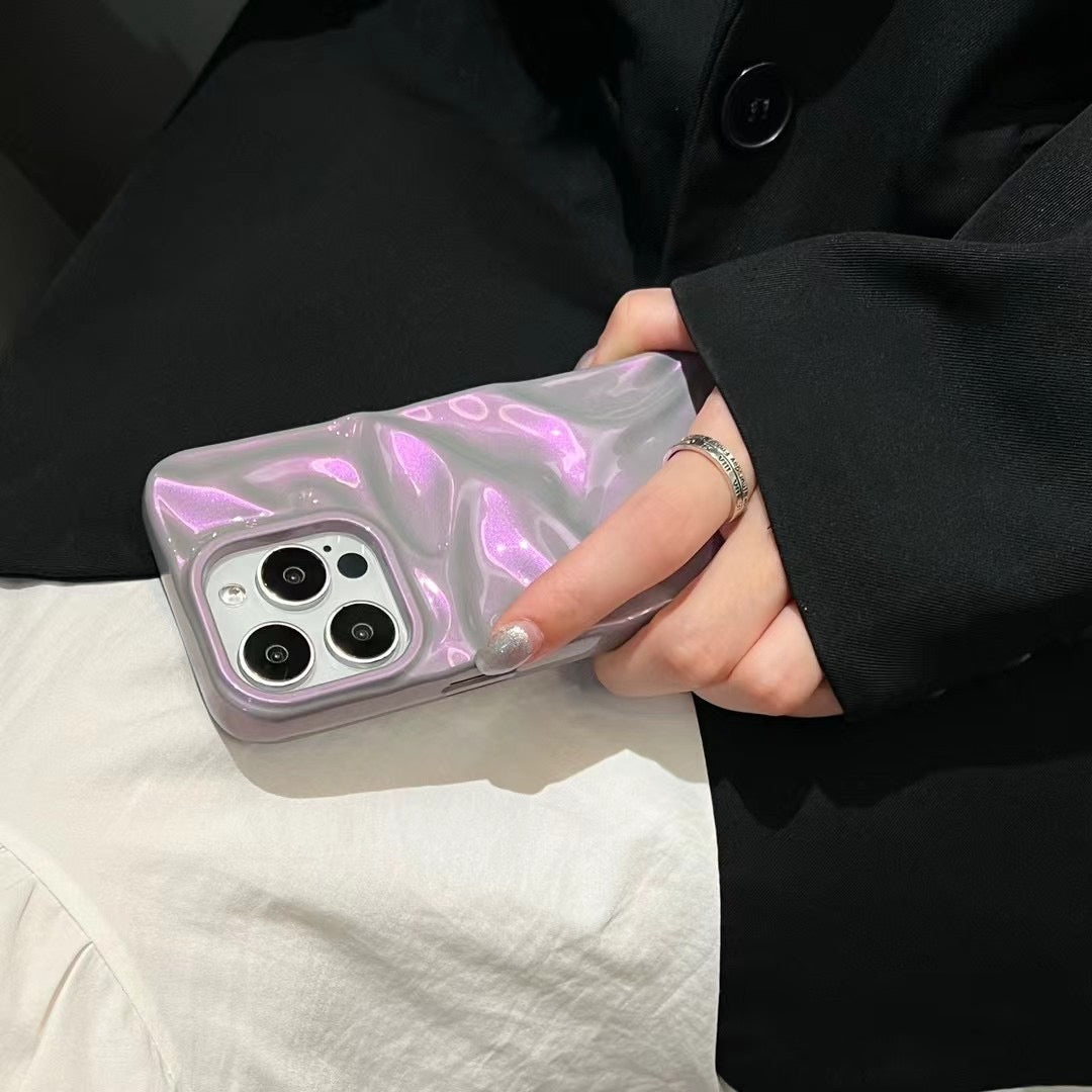 Paper Crush Silicon Case For iPhone ( Pebble )