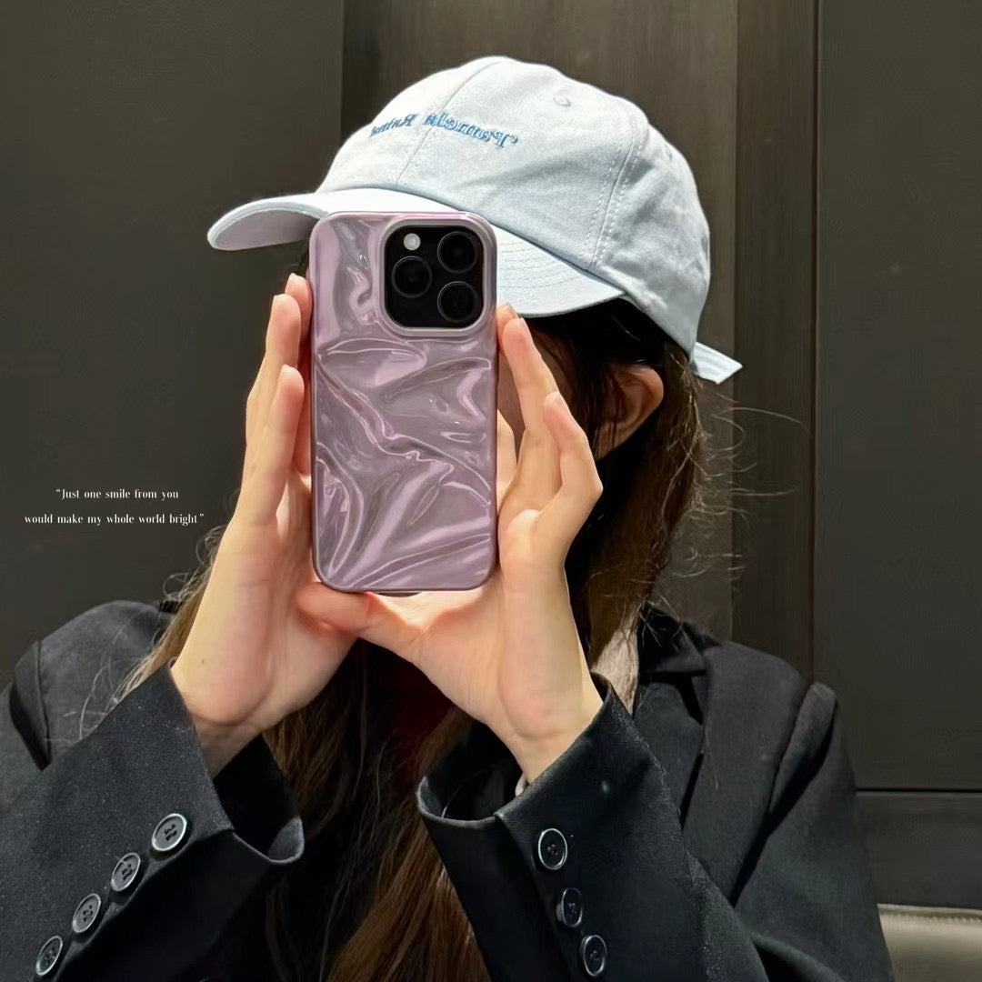 Paper Crush Silicon Case For iPhone ( Pebble )