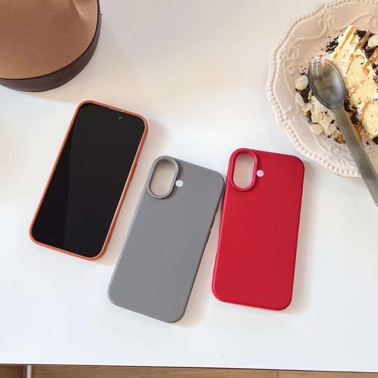 Leather Finish Case For iPhone all models