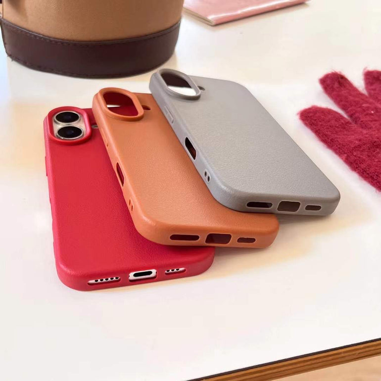 Leather Finish Case For iPhone all models