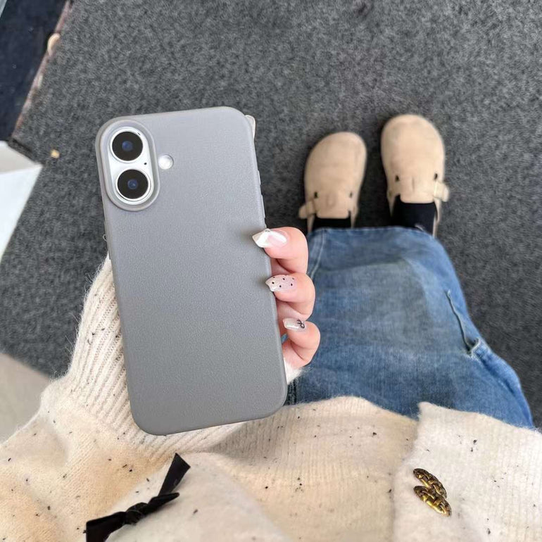 Leather Finish Case For iPhone all models