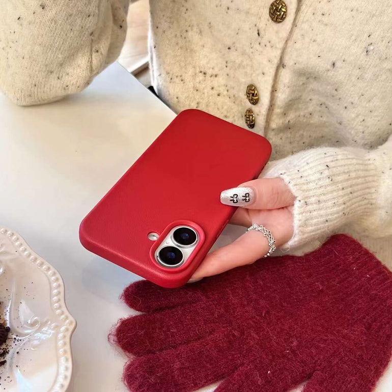 Leather Finish Case For iPhone all models