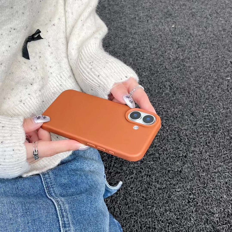 Leather Finish Case For iPhone all models