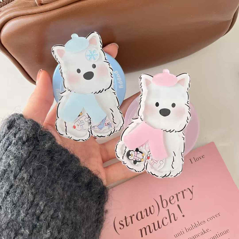 Solid Color Ripple Case For iPhone With Puppy Ripple