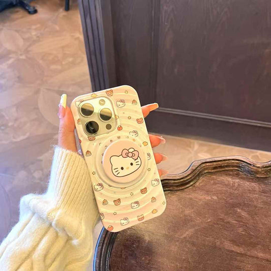 Kitty And Bear Ripple Case For iPhone With Kitty Magsafe Holder