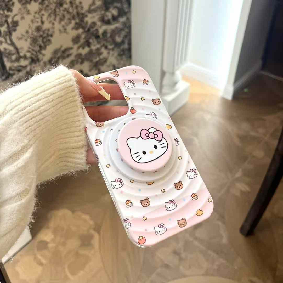 Kitty And Bear Ripple Case For iPhone With Kitty Magsafe Holder
