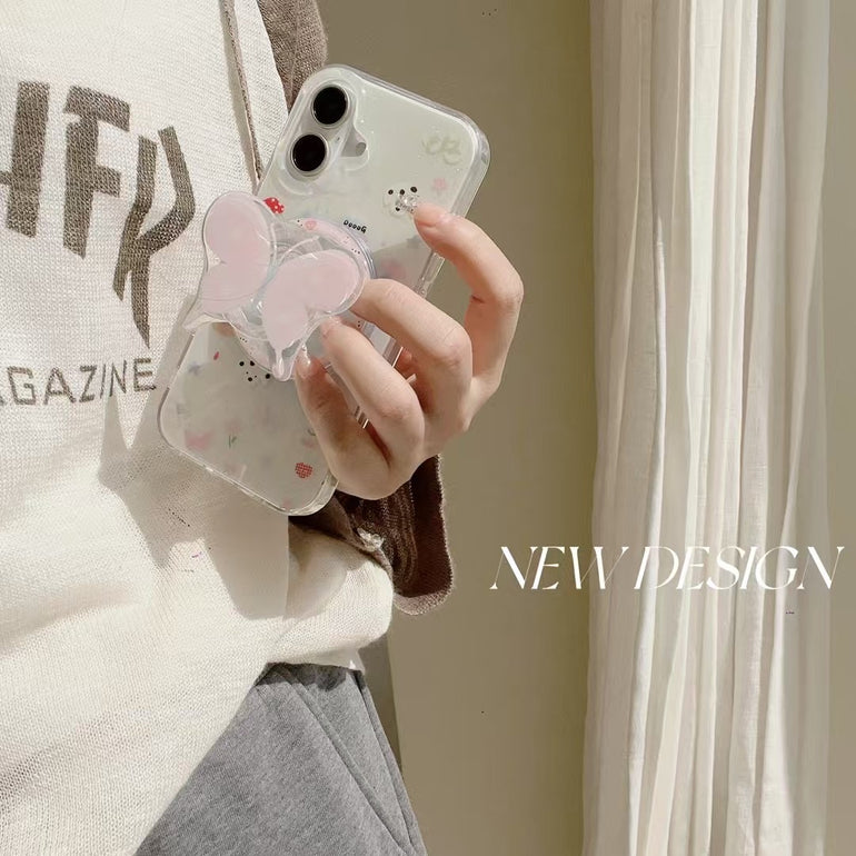 Cute Dogs Silicon Magsafe Case For iPhone With Butterfly Magsafe Holder