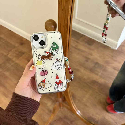Baby Dogs Celebration Case For iPhone With Charm
