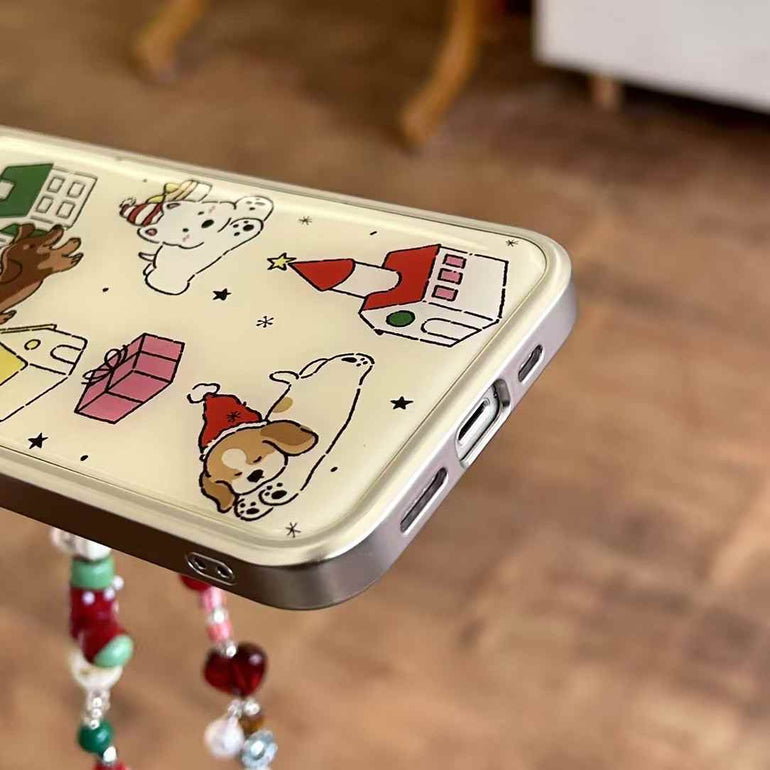 Baby Dogs Celebration Case For iPhone With Charm