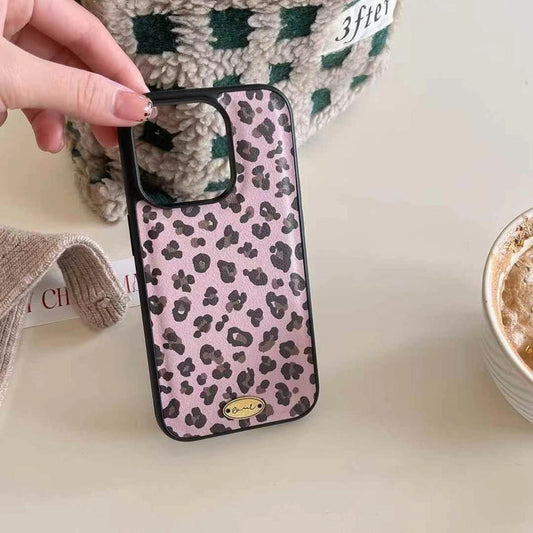 Leopard Leather Embossed Case For iPhone