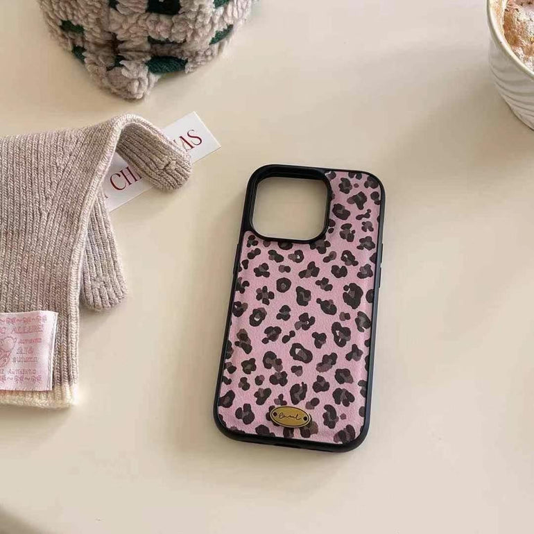 Leopard Leather Embossed Case For iPhone