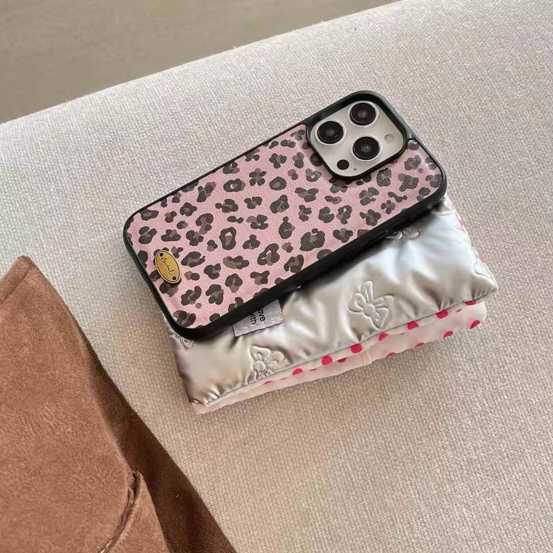 Leopard Leather Embossed Case For iPhone