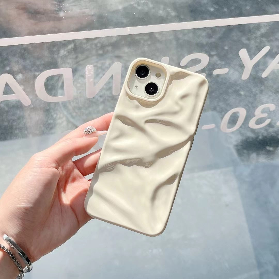 Paper Crush Silicon Case For iPhone ( Pebble )