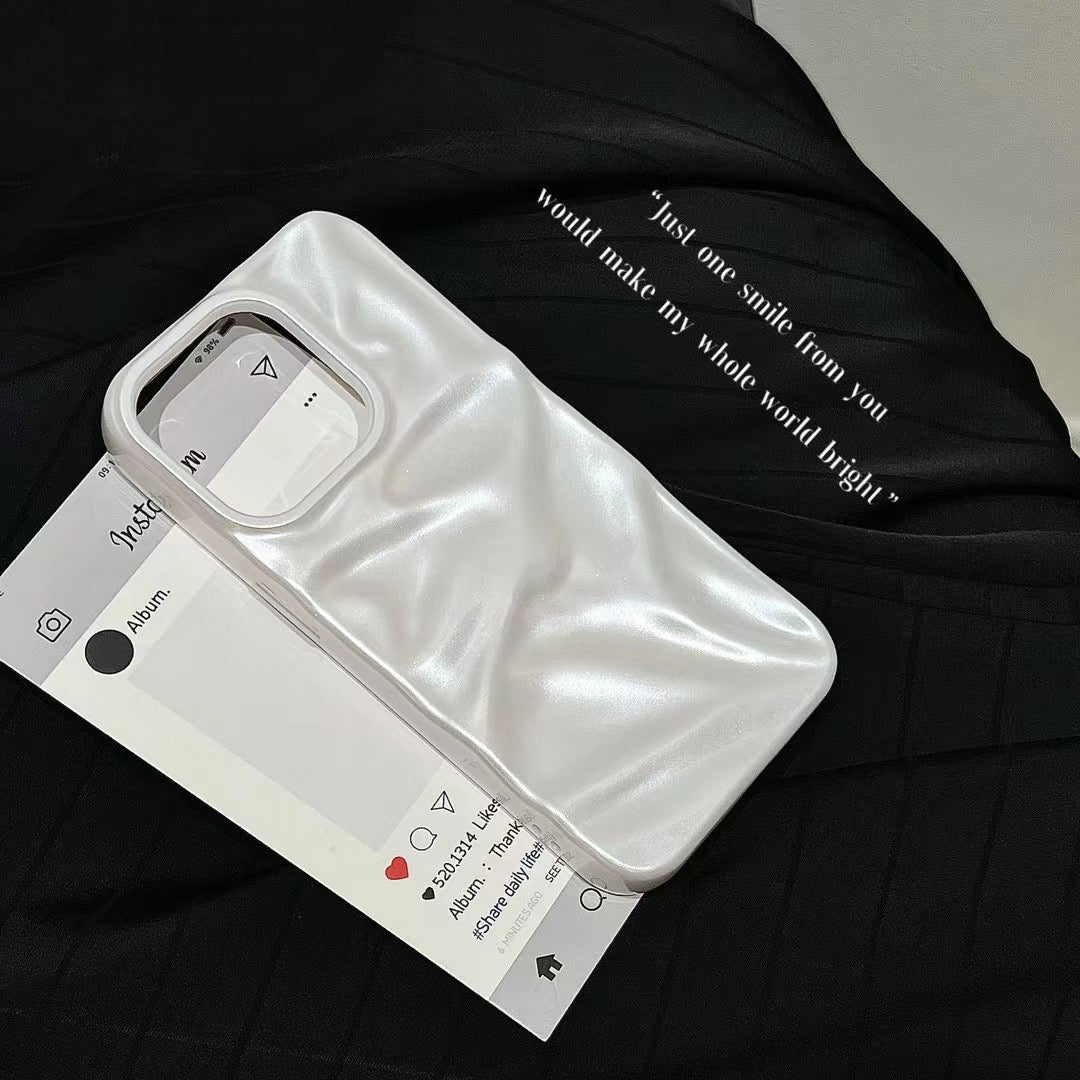 Paper Crush Silicon Case For iPhone ( Pebble )
