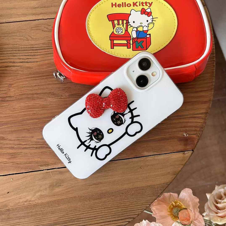 Cute Kitty ! Silicon Case For iPhone With Bow