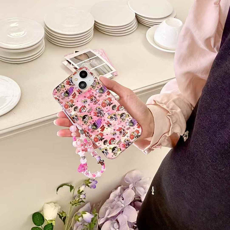 THE GIRLS Silicon Case For iPhone With Charm