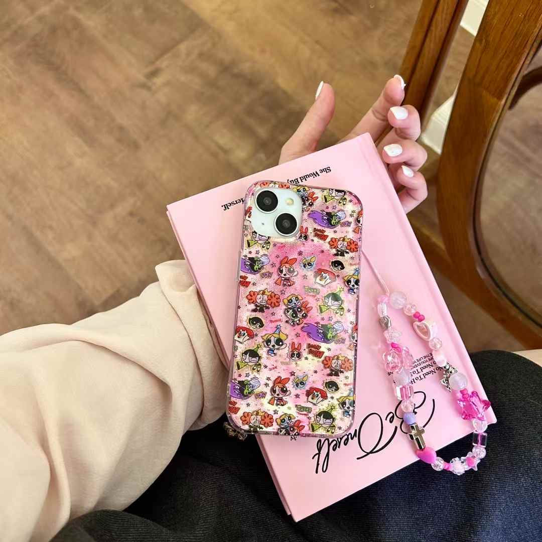 THE GIRLS Silicon Case For iPhone With Charm