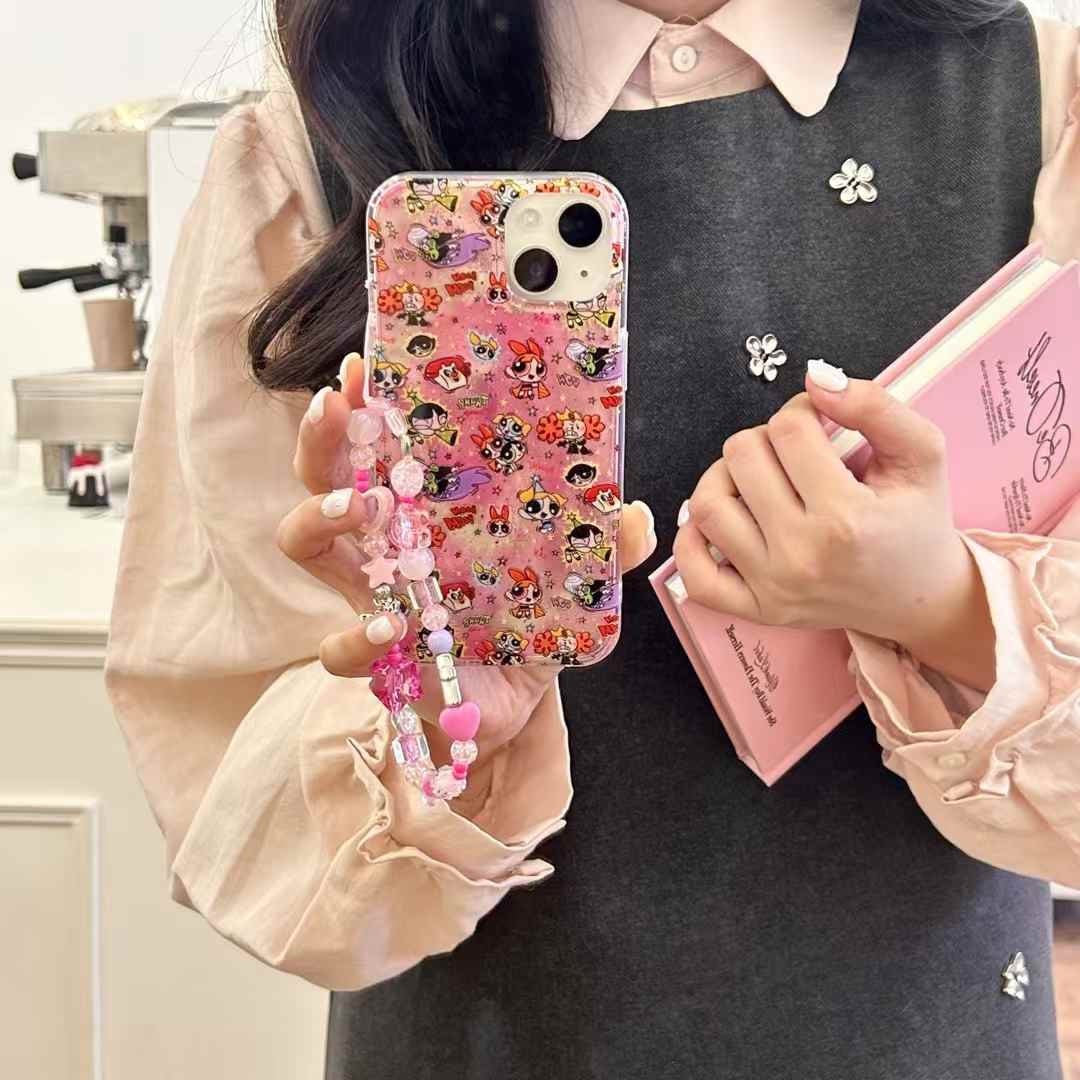 THE GIRLS Silicon Case For iPhone With Charm