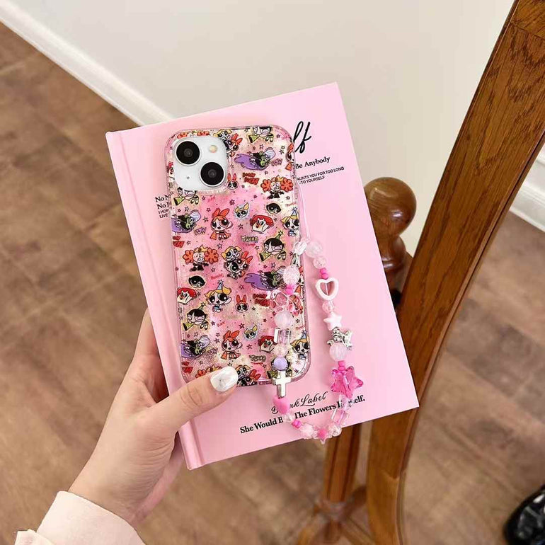 THE GIRLS Silicon Case For iPhone With Charm
