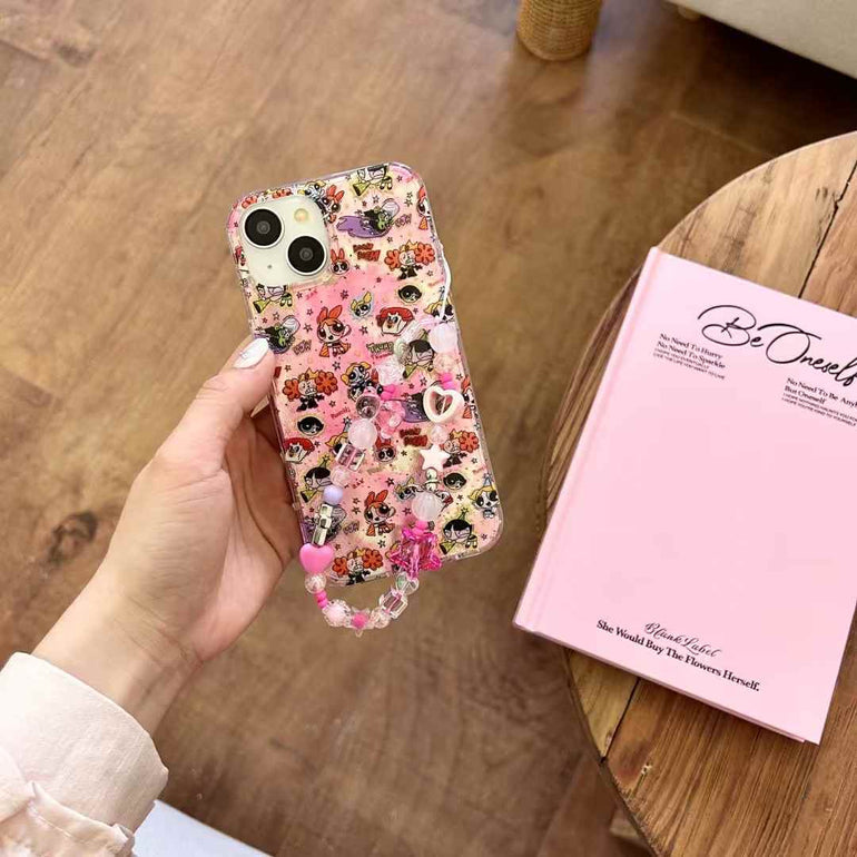 THE GIRLS Silicon Case For iPhone With Charm