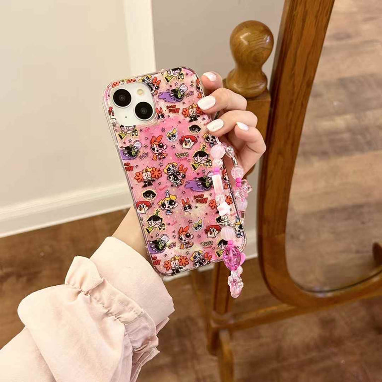 THE GIRLS Silicon Case For iPhone With Charm