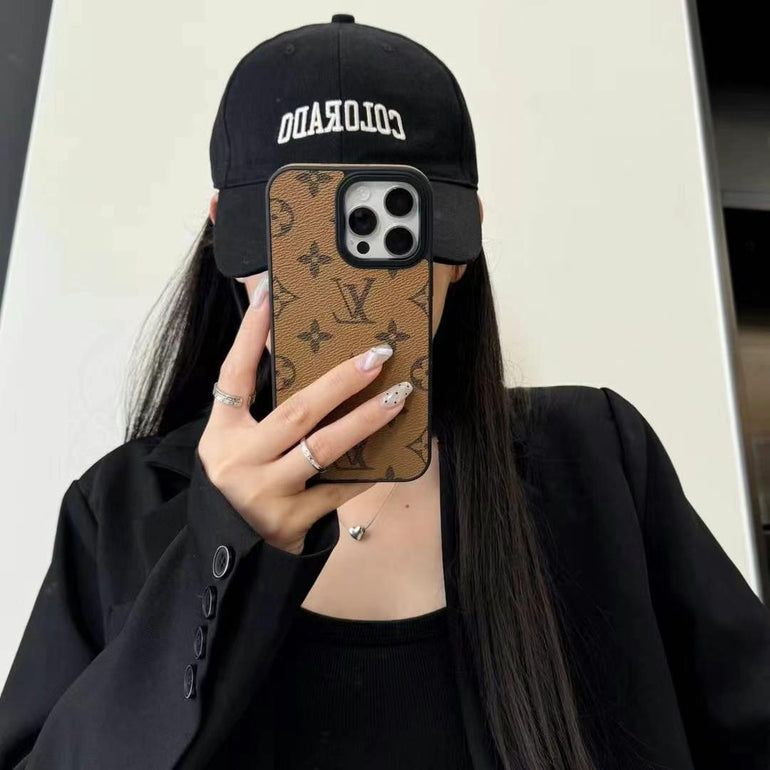 Luxury Branded Designer Leather Case For iPhone