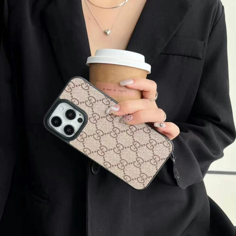 Luxury Branded Designer Leather Case For iPhone
