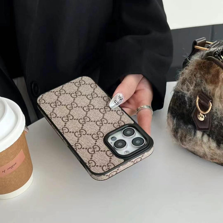 Luxury Branded Designer Leather Case For iPhone