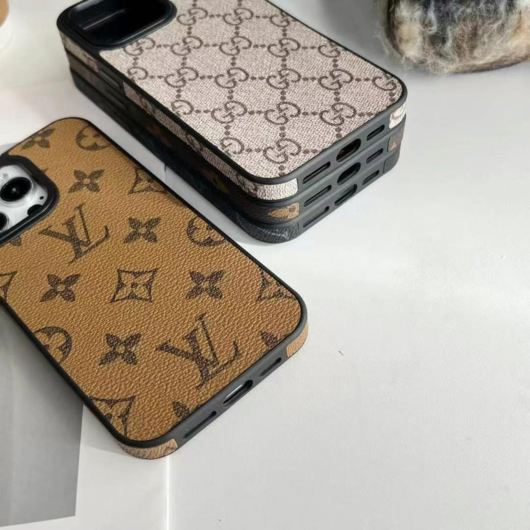Luxury Branded Designer Leather Case For iPhone