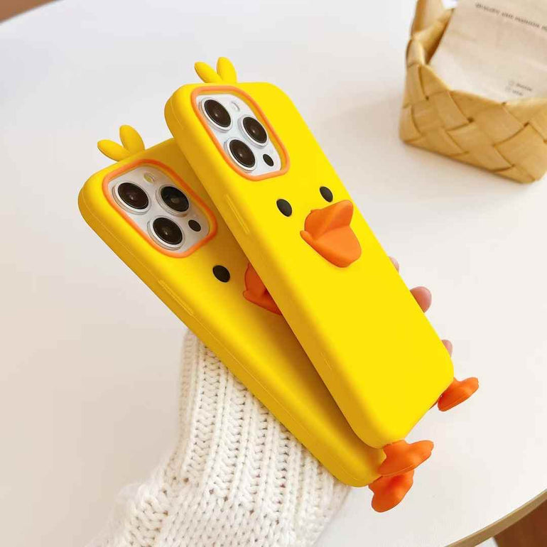 Cute Duck 3D Silicon Case For iPhone
