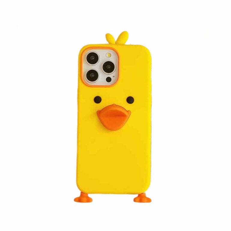 Cute Duck 3D Silicon Case For iPhone