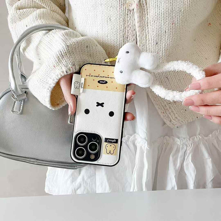 Lucky Bunny Fluff Case For iPhone With Bunny Charm
