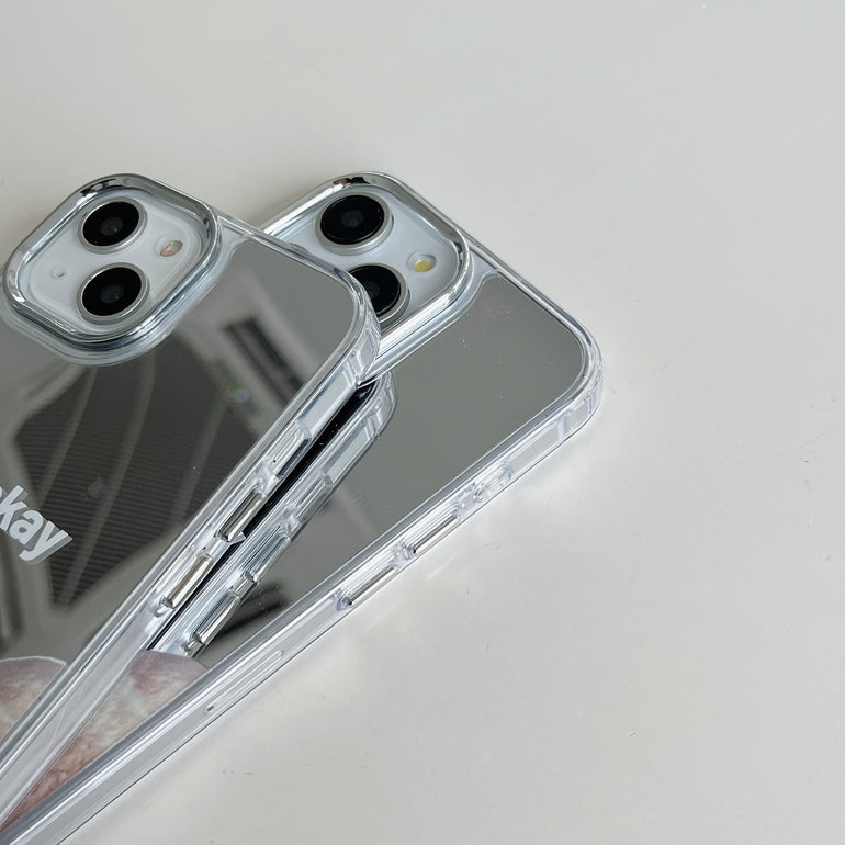 I'm Okay, Cute Dog Designer Silicon Mirror Case for iPhone