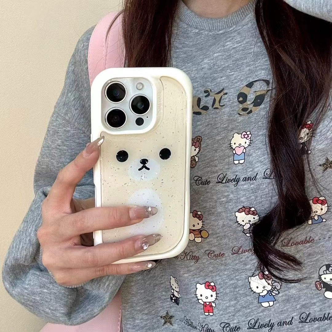 Cute Bear Silicon Bumper Case For iPhone