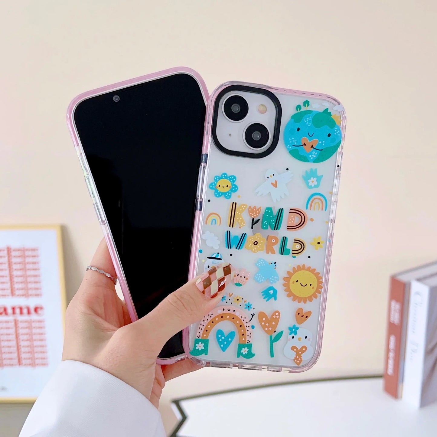 Impact Proof Silicon Case For iPhone ( Cute Sticker Design )