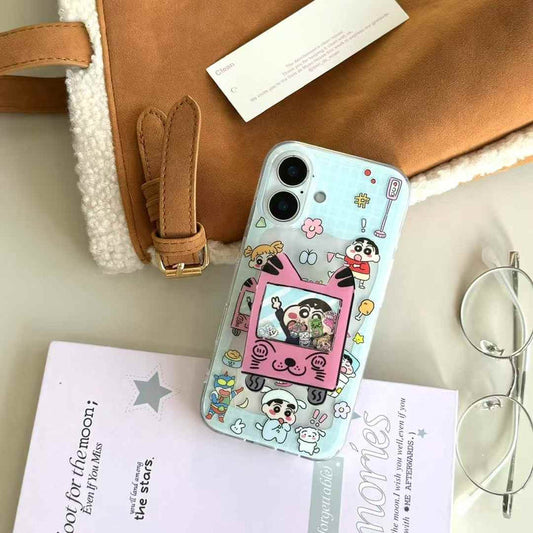 Cute Cartoon Playing Silicon Case For iPhone With Holder