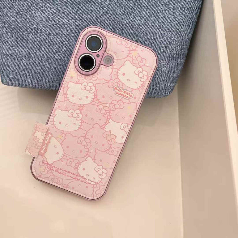 Cute Kitty Leather Case For iPhone