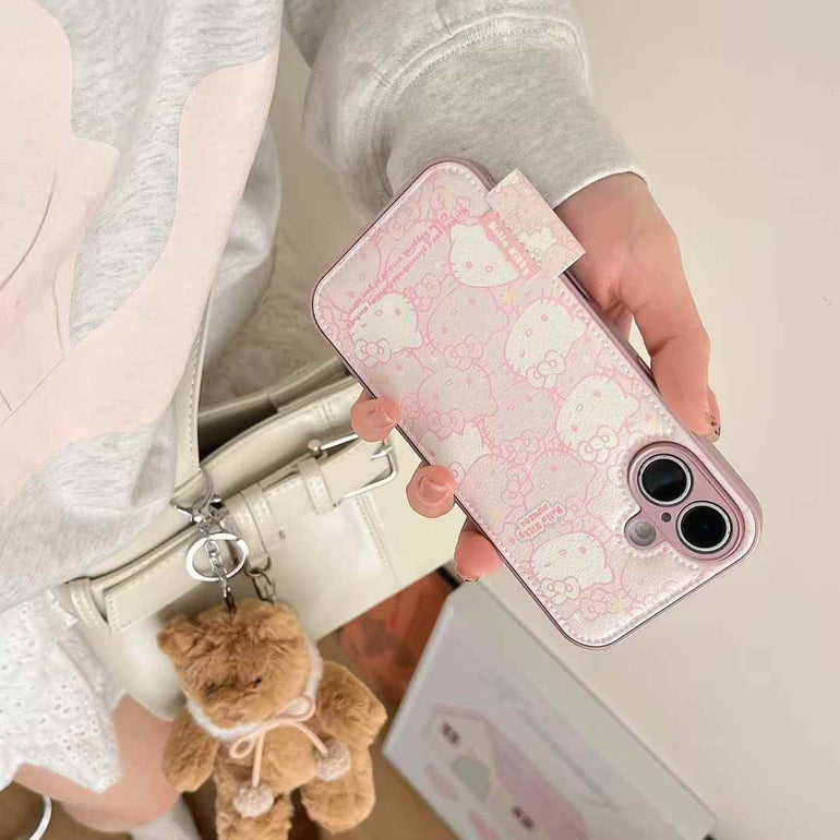 Cute Kitty Leather Case For iPhone